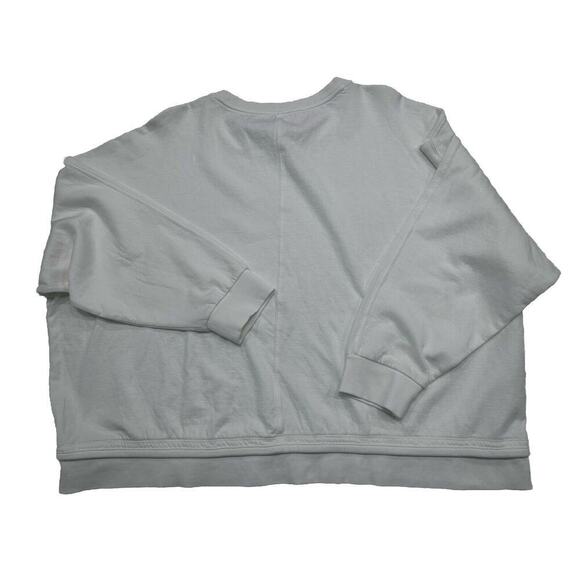 Athleta Sundown Crewneck Sweatshirt Cream Lightweight Plus Sz 1X Athleisure - Picture 4 of 9